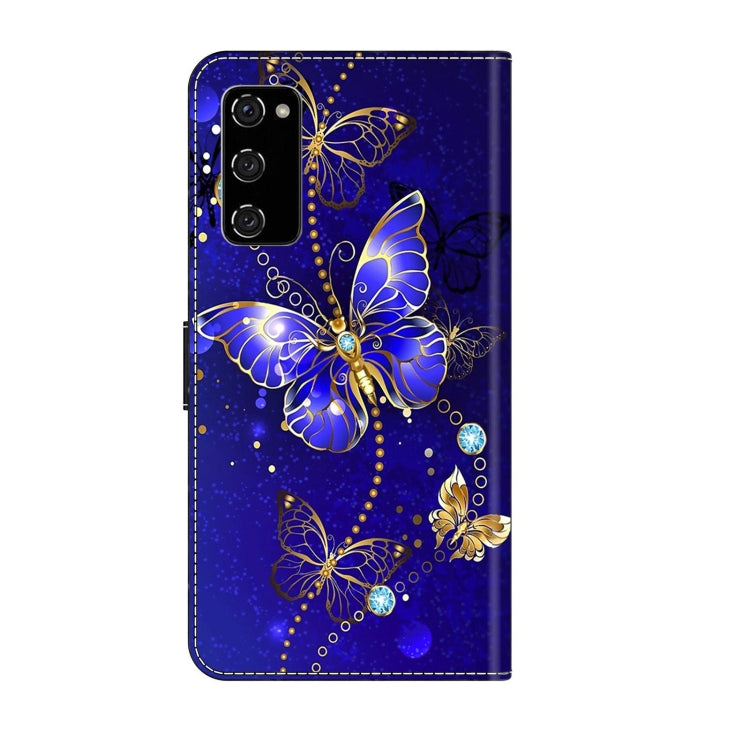 For Samsung Galaxy S20 FE Crystal 3D Shockproof Protective Leather Phone Case(Diamond Butterfly) by buy2fix