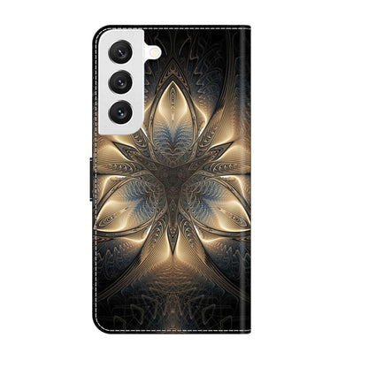 For Samsung Galaxy S22 Crystal 3D Shockproof Protective Leather Phone Case(Luminous Building) by buy2fix