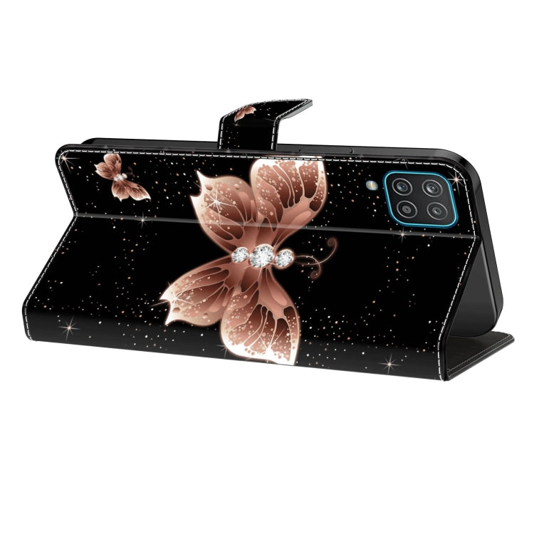 For Samsung Galaxy S23 Ultra Crystal 3D Shockproof Protective Leather Phone Case(Pink Diamond Butterfly) by buy2fix