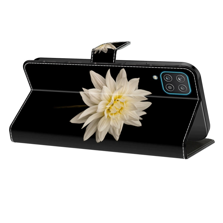 For Samsung Galaxy S23 Ultra Crystal 3D Shockproof Protective Leather Phone Case(White Flower) by buy2fix