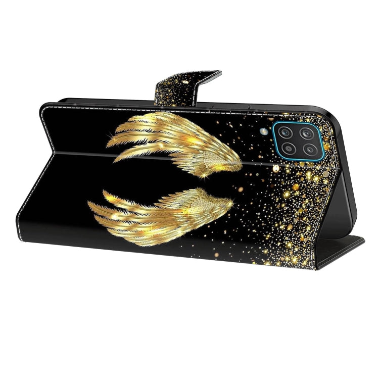 For Samsung Galaxy S23 Ultra Crystal 3D Shockproof Protective Leather Phone Case(Golden Wings) by buy2fix