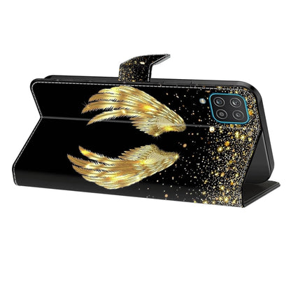 For Samsung Galaxy S23 Ultra Crystal 3D Shockproof Protective Leather Phone Case(Golden Wings) by buy2fix