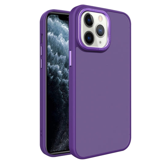 For iPhone 11 Pro Max All-inclusive TPU Edge Acrylic Back Phone Case(Deep Purple) - iPhone 11 Pro Max Cases by buy2fix | Online Shopping UK | buy2fix
