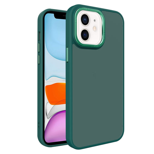 For iPhone 11 All-inclusive TPU Edge Acrylic Back Phone Case(Green) - iPhone 11 Cases by buy2fix | Online Shopping UK | buy2fix