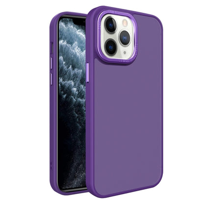 For iPhone 11 Pro All-inclusive TPU Edge Acrylic Back Phone Case(Deep Purple) - iPhone 11 Pro Cases by buy2fix | Online Shopping UK | buy2fix