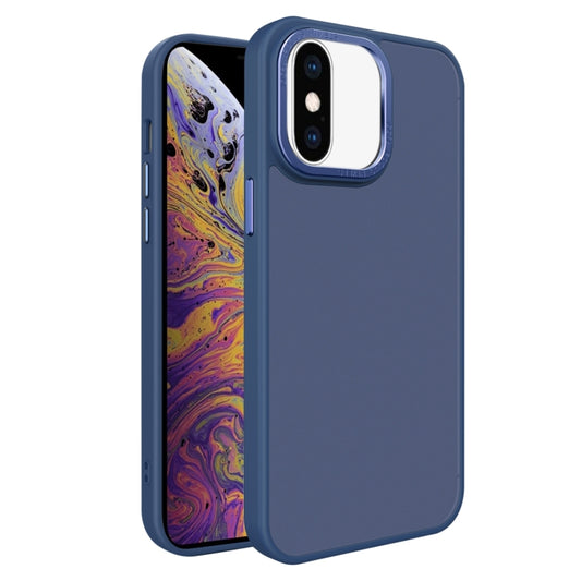 For iPhone XS Max All-inclusive TPU Edge Acrylic Back Phone Case(Navy Blue) - More iPhone Cases by buy2fix | Online Shopping UK | buy2fix