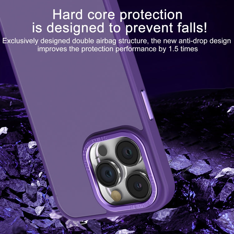 For iPhone XS Max All-inclusive TPU Edge Acrylic Back Phone Case(Navy Blue) - More iPhone Cases by buy2fix | Online Shopping UK | buy2fix