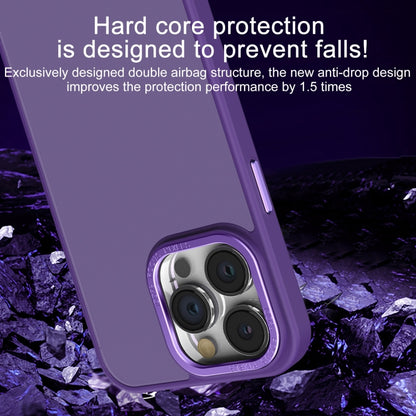 For iPhone 11 Pro Max All-inclusive TPU Edge Acrylic Back Phone Case(Deep Purple) - iPhone 11 Pro Max Cases by buy2fix | Online Shopping UK | buy2fix