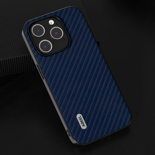 For iPhone 14 Plus ABEEL Carbon Fiber Texture Protective Phone Case(Dark Blue) by buy2fix