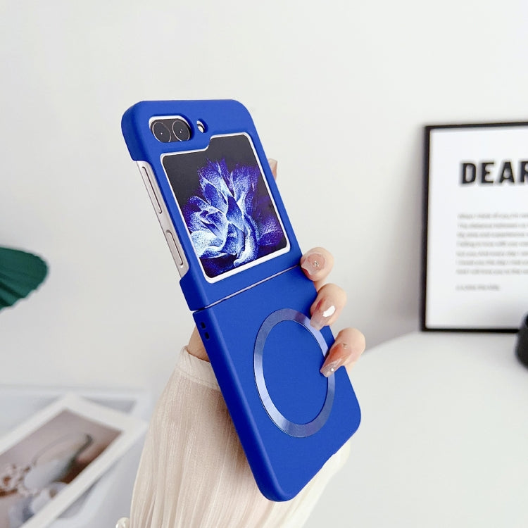 For Samsung Galaxy Z Flip5 Skin Feel Magsafe Magnetic Shockproof PC Phone Case(Dark Blue) - Galaxy Z Flip5 Cases by buy2fix | Online Shopping UK | buy2fix