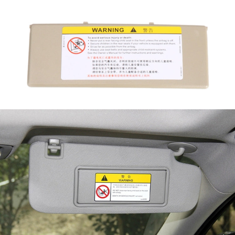 For Peugeot 308 2010-2022 Left-hand Drive Car Sun Visor Makeup Mirror Cover 98177070(Dark Beige) by buy2fix