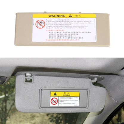 For Peugeot 308 2010-2022 Left-hand Drive Car Sun Visor Makeup Mirror Cover 98177070(Dark Beige) by buy2fix