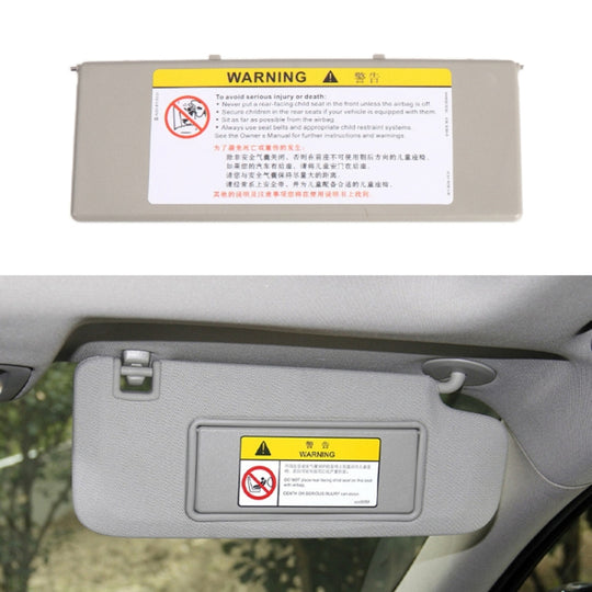 For Peugeot 308 2010-2022 Left-hand Drive Car Sun Visor Makeup Mirror Cover 98177070(Grey)