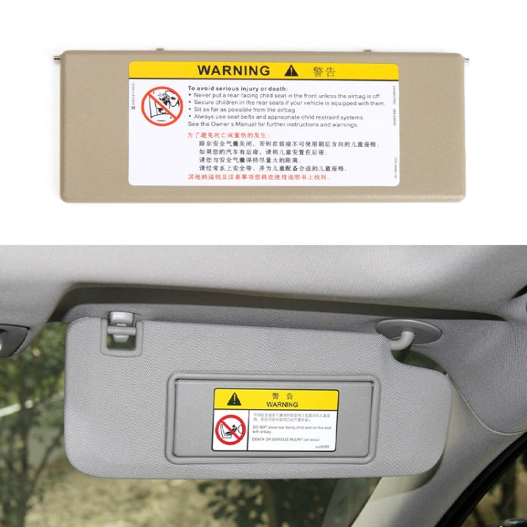 For Buick / Chevrolet Left-hand Drive Car Sun Visor Makeup Mirror 23196443(Dark Beige) by buy2fix