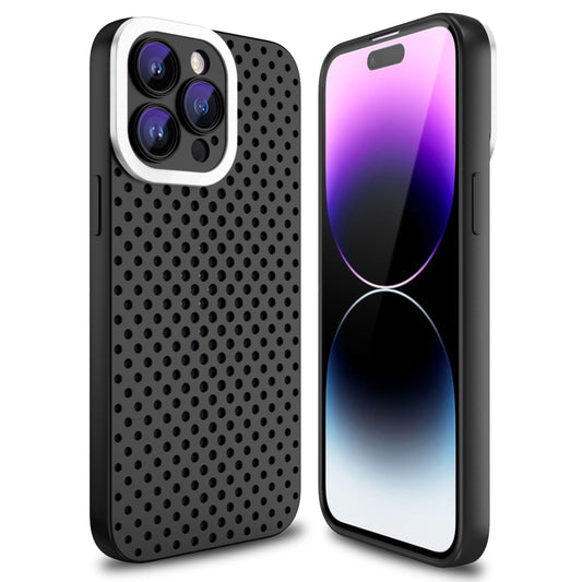 For iPhone 14 Pro Max Hollow Heat Dissipation TPU Phone Case(Black) - iPhone 14 Pro Max Cases by buy2fix | Online Shopping UK | buy2fix