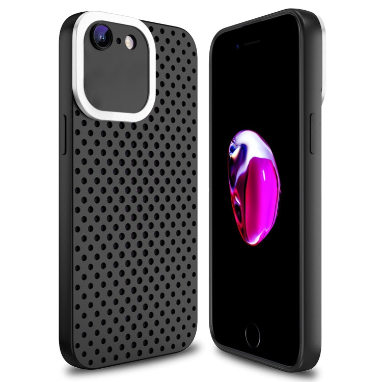 For iPhone SE 2022 / 2020 / 8 / 7 Hollow Heat Dissipation TPU Phone Case(Black) - iPhone SE 2022 / 2020 / 8 / 7 Cases by buy2fix | Online Shopping UK | buy2fix