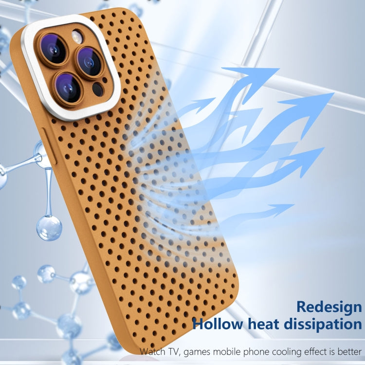 For iPhone 13 Pro Hollow Heat Dissipation TPU Phone Case(Brown) - iPhone 13 Pro Cases by buy2fix | Online Shopping UK | buy2fix