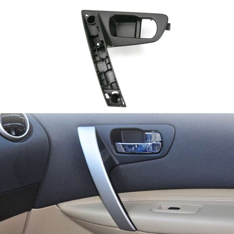 For Nissan Qashqai Left-Drive Car Door Inside Handle Base Bracket, Type:Base Right(Black) - Door Handles by buy2fix | Online Shopping UK | buy2fix