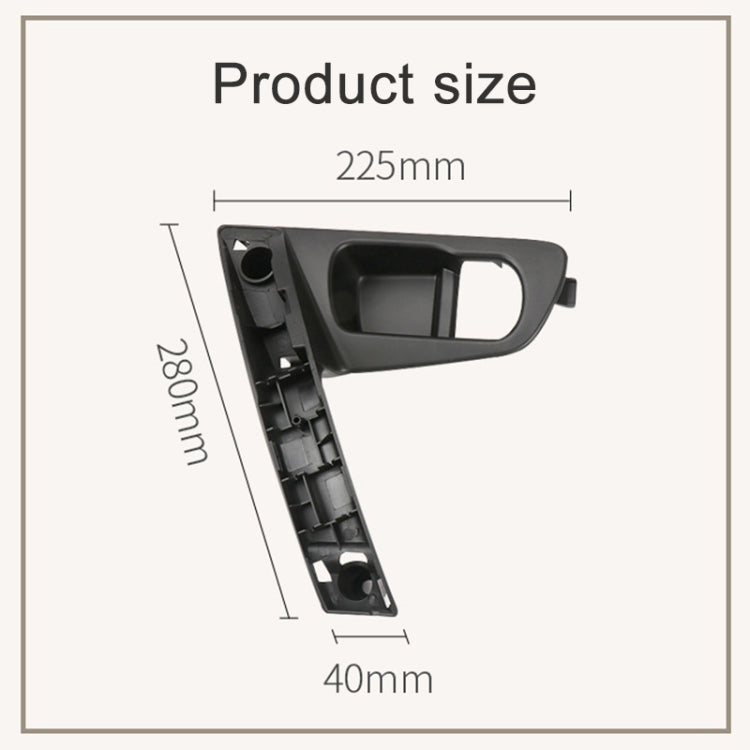 For Nissan Qashqai Left-Drive Car Door Inside Handle Base Bracket, Type:Base Right(Black) - Door Handles by buy2fix | Online Shopping UK | buy2fix