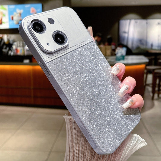 For iPhone 13 Metallic Glitter Powder Shockproof Phone Case(Grey) - iPhone 13 Cases by buy2fix | Online Shopping UK | buy2fix