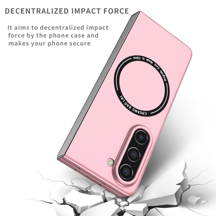 For Samsung Galaxy Z Fold5 Magsafe Magnetic Folding PC Phone Case(Pink) - Galaxy Z Fold5 Cases by buy2fix | Online Shopping UK | buy2fix