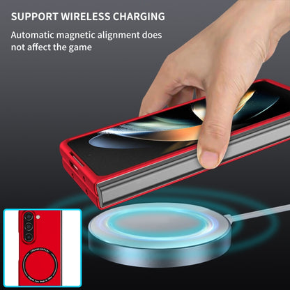 For Samsung Galaxy Z Fold5 Magsafe Magnetic Folding PC Phone Case(Red) - Galaxy Z Fold5 Cases by buy2fix | Online Shopping UK | buy2fix