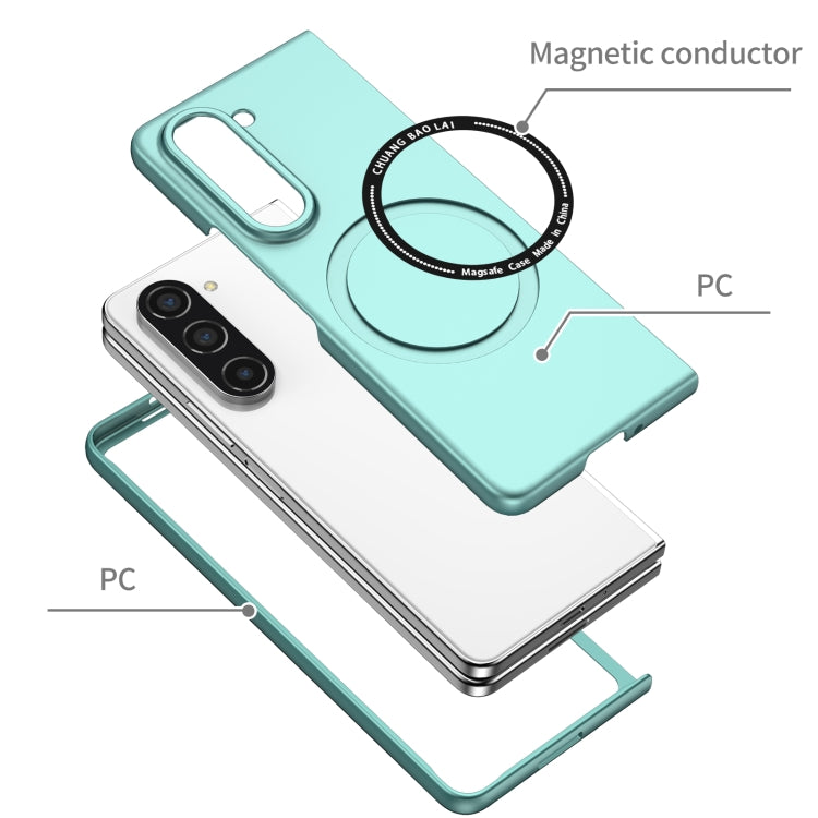 For Samsung Galaxy Z Fold5 Magsafe Magnetic Folding PC Phone Case(Light Blue) - Galaxy Z Fold5 Cases by buy2fix | Online Shopping UK | buy2fix
