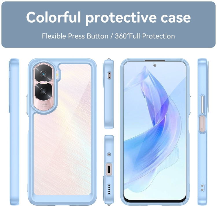 For Honor 90 Lite Colorful Series Acrylic + TPU Phone Case(Blue) - Honor Cases by buy2fix | Online Shopping UK | buy2fix