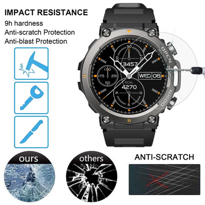 For Zeblaze Vibe 7 50pcs 0.26mm 2.5D 9H Tempered Glass Film Watch Screen Protector by buy2fix