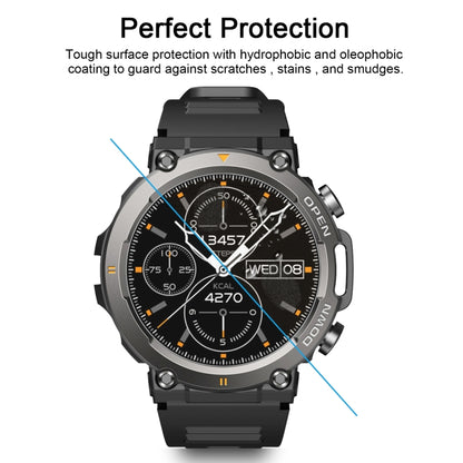 For Zeblaze Vibe 7 50pcs 0.26mm 2.5D 9H Tempered Glass Film Watch Screen Protector by buy2fix