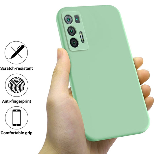 For Hisense Infinity H50S 5G Pure Color Liquid Silicone Shockproof Phone Case(Green) by buy2fix