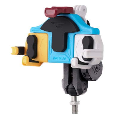 MOTOSLG Crab Motorcycle Phone Clamp Bracket M10 Ballhead Mount with Anti-theft Lock(Yellow Blue White) - Holder by MOTOLSG | Online Shopping UK | buy2fix