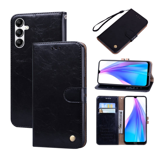 For Samsung Galaxy A24 4G Oil Wax Texture Leather Phone Case(Black)