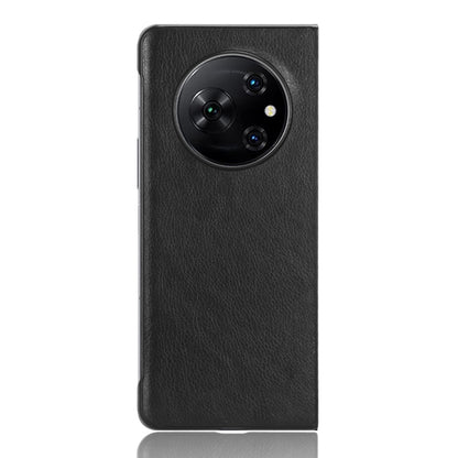 For Tecno Phantom V Fold Litchi Texture Back Cover Phone Case(Black) by buy2fix