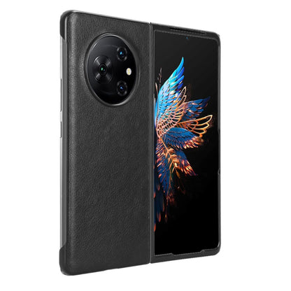 For Tecno Phantom V Fold Litchi Texture Back Cover Phone Case(Black) by buy2fix