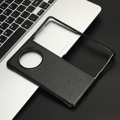 For Tecno Phantom V Fold Litchi Texture Back Cover Phone Case(Black) by buy2fix