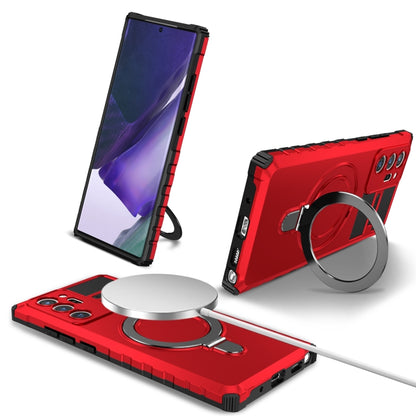 For Samsung Galaxy Note20 Ultra MagSafe Magnetic Holder Phone Case(Red) by buy2fix