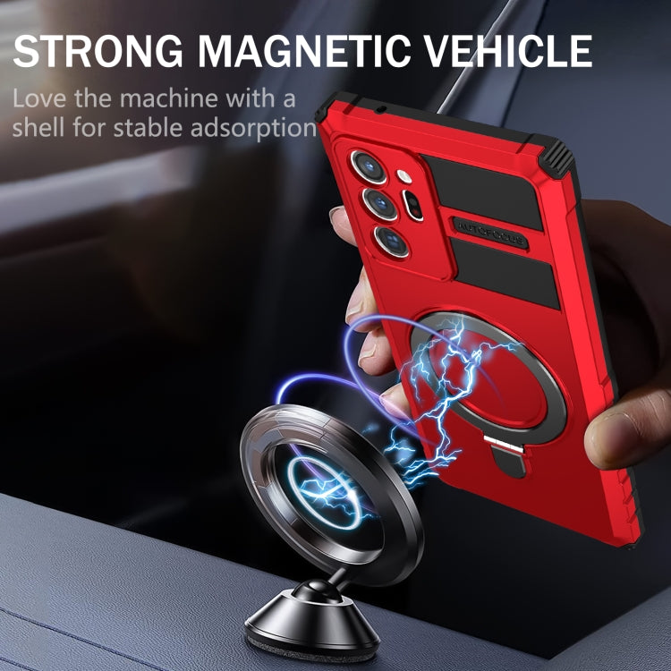 For Samsung Galaxy Note20 Ultra MagSafe Magnetic Holder Phone Case(Red) by buy2fix