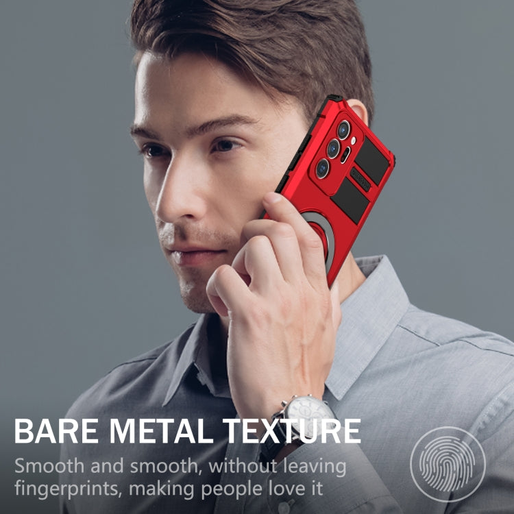 For Samsung Galaxy Note20 Ultra MagSafe Magnetic Holder Phone Case(Red) by buy2fix