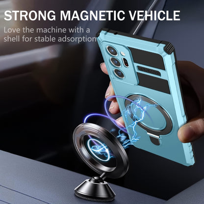 For Samsung Galaxy Note20 Ultra MagSafe Magnetic Holder Phone Case(Light Blue) by buy2fix