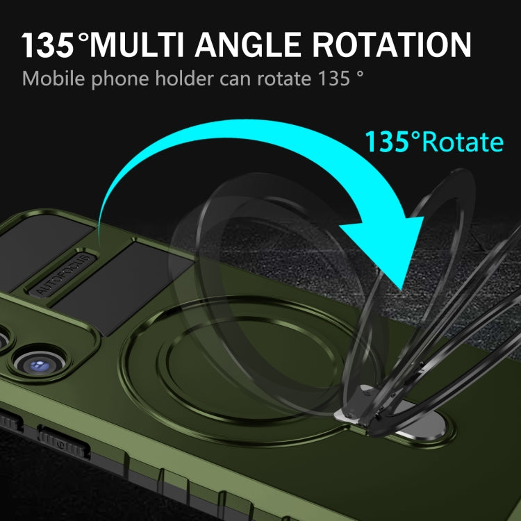 For Samsung Galaxy S23 5G MagSafe Magnetic Holder Phone Case(Green) - Galaxy S23 5G Cases by buy2fix | Online Shopping UK | buy2fix