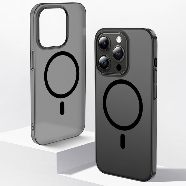 For iPhone 13 High Transparency MagSafe Ice Fog Phone Case(Translucent Gray) by buy2fix