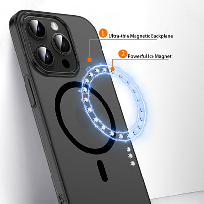 For iPhone 13 High Transparency MagSafe Ice Fog Phone Case(Translucent Gray) by buy2fix