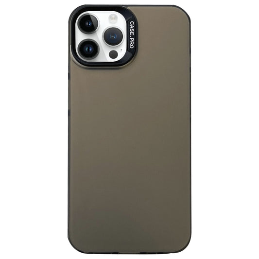 For iPhone 14 Pro Max Semi Transparent Frosted PC Phone Case(Brown) - iPhone 14 Pro Max Cases by buy2fix | Online Shopping UK | buy2fix
