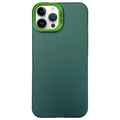 For iPhone 12 Pro Semi Transparent Frosted PC Phone Case(Green) by buy2fix