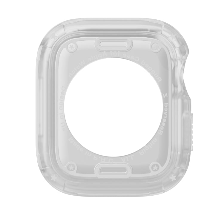 For Apple Watch Series 9 / 8 / 7 41mm 2-in-1 PC Hybrid TPU Armor Watch Case(Transparent) by buy2fix