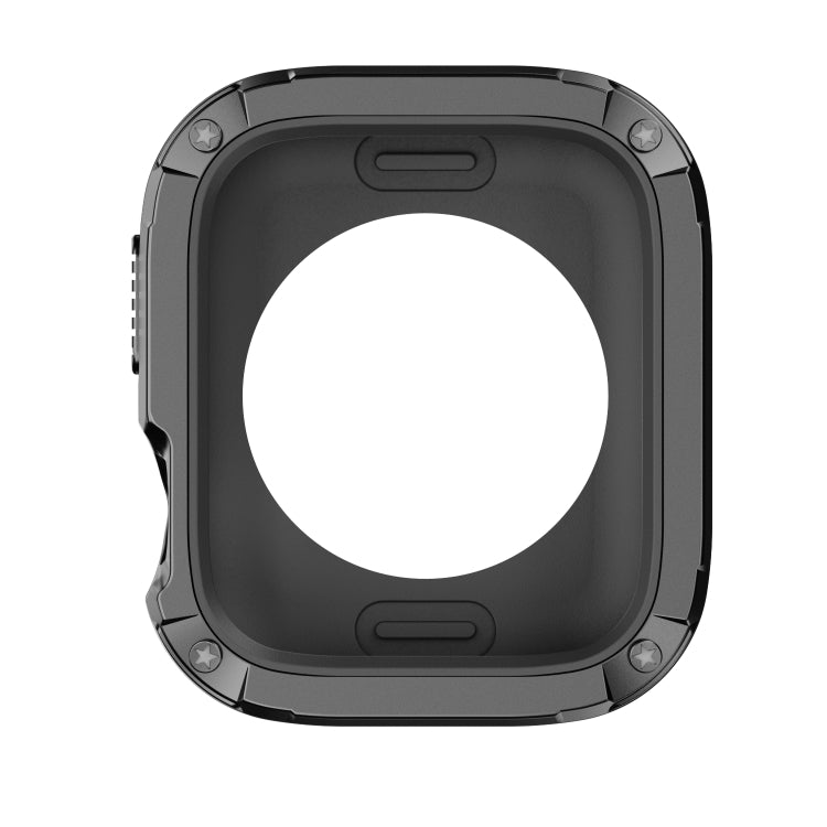For Apple Watch Series 6 / 5 / 4 / SE 44mm 2-in-1 PC Hybrid TPU Armor Watch Case(Black) by buy2fix