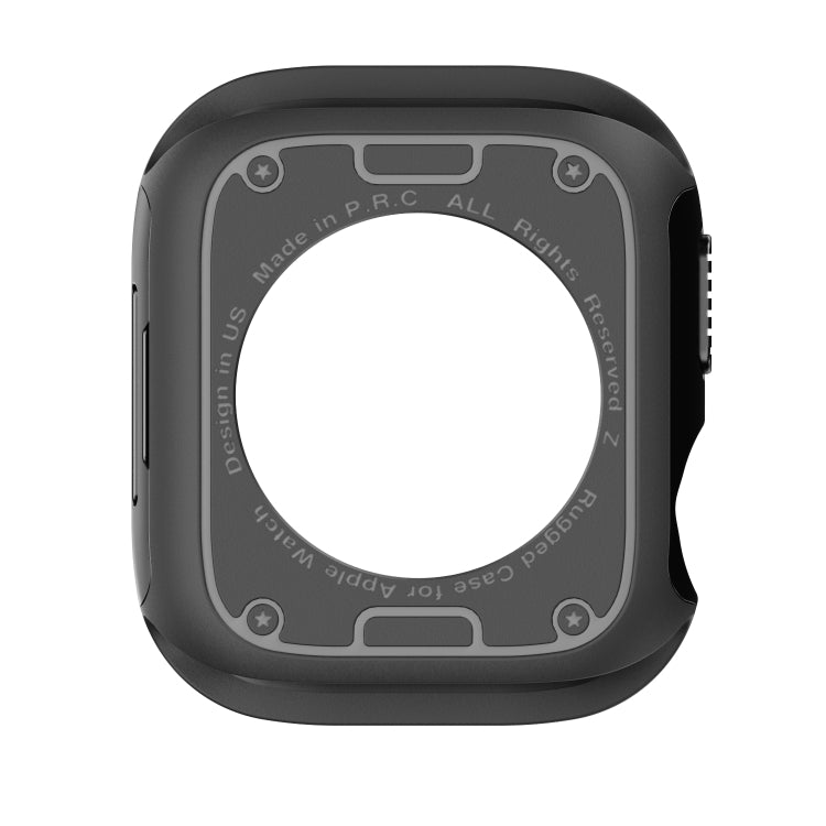 For Apple Watch Series 6 / 5 / 4 / SE 44mm 2-in-1 PC Hybrid TPU Armor Watch Case(Black) by buy2fix