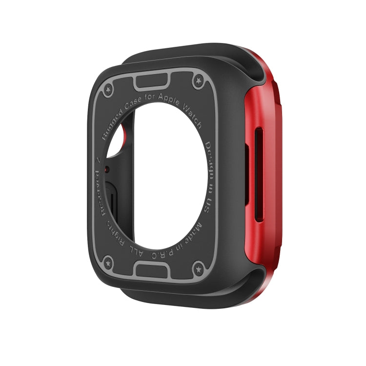 For Apple Watch Series 6 / 5 / 4 / SE 44mm 2-in-1 PC Hybrid TPU Armor Watch Case(Red) by buy2fix