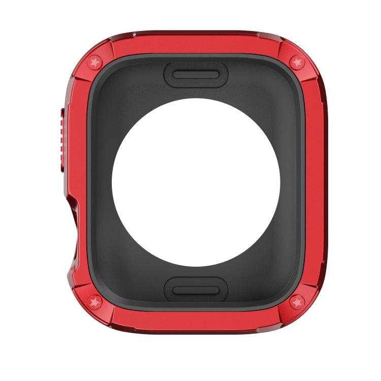 For Apple Watch Series 6 / 5 / 4 / SE 44mm 2-in-1 PC Hybrid TPU Armor Watch Case(Red) by buy2fix